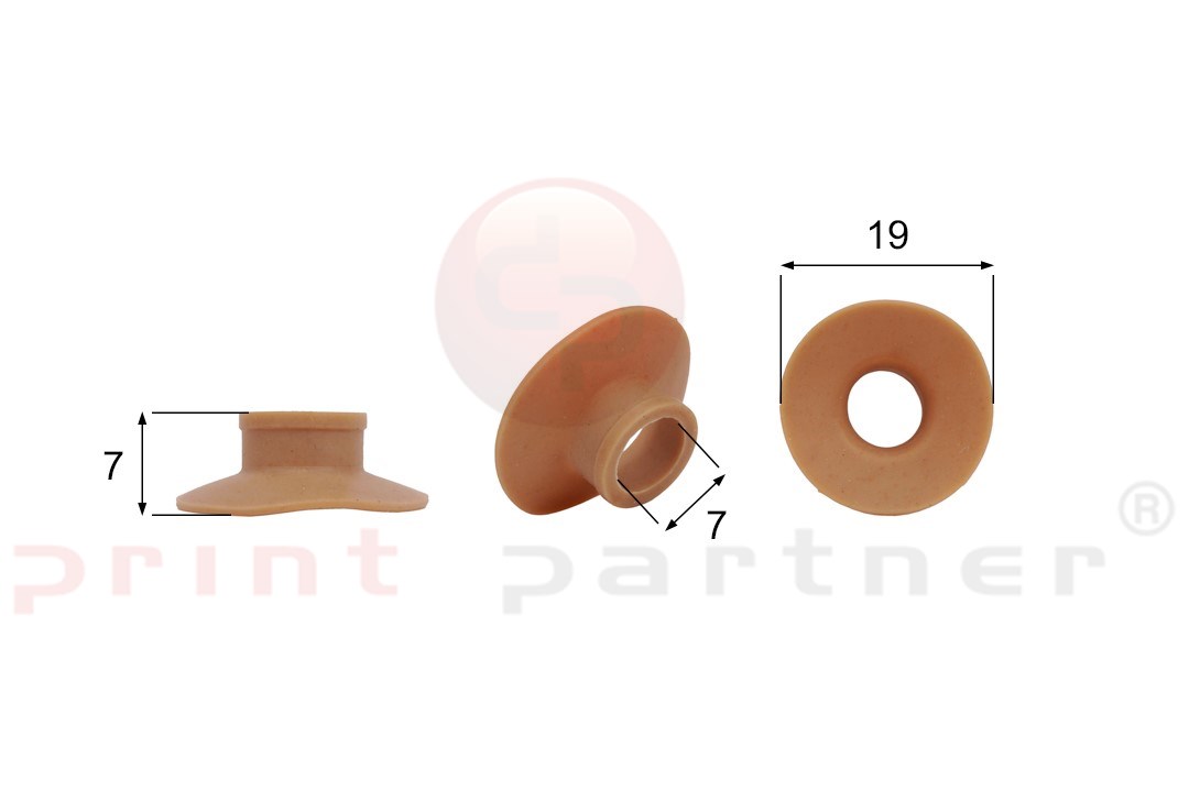 Shaped Rubber Sucker RS/00022 - 25 pcs.