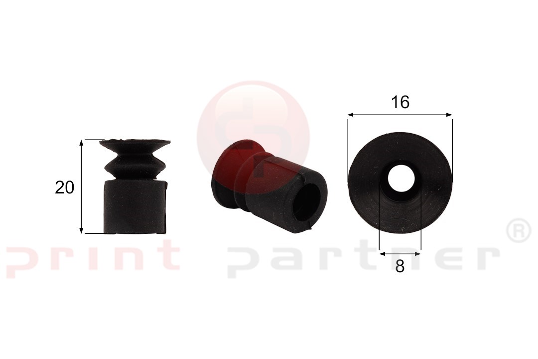 Förmigen Gummisauger RS/00024 - 12 Stück