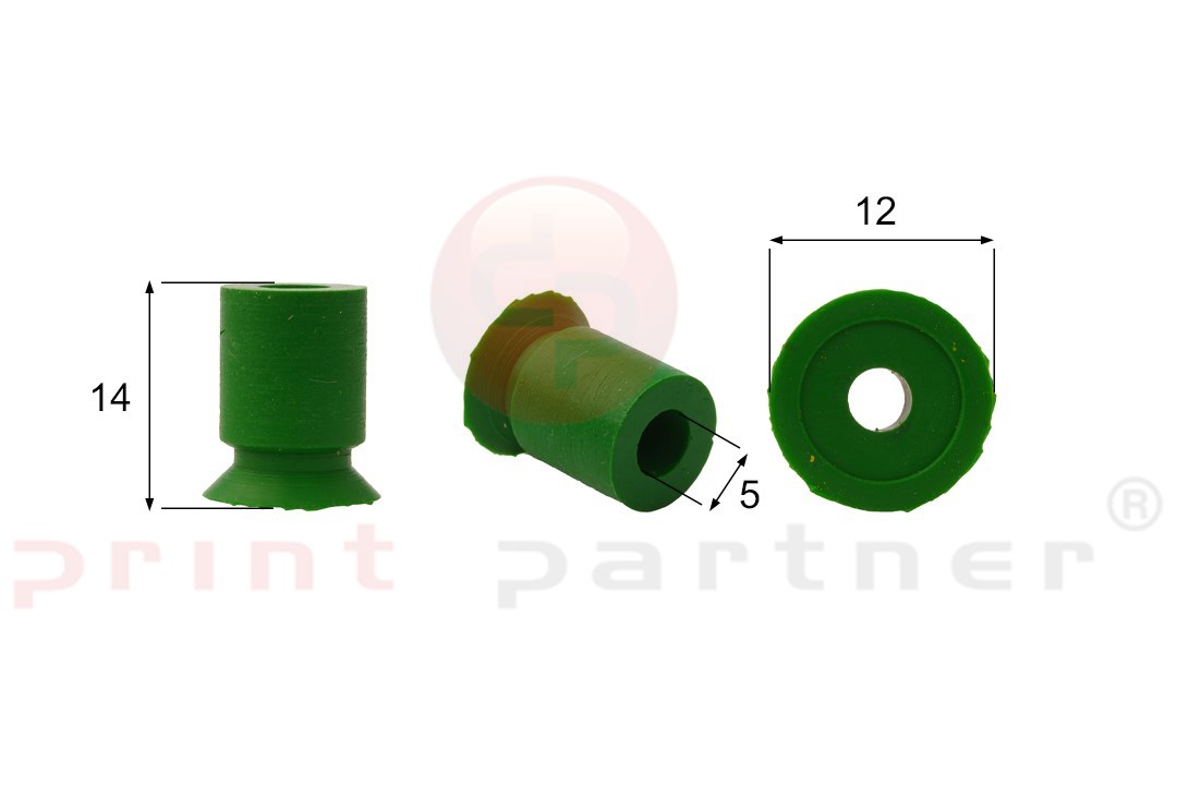 Shaped Rubber Sucker RS/00038 - 12 pcs.