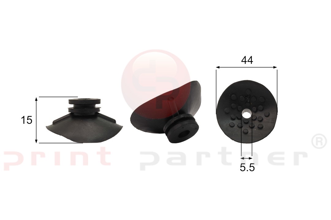 Förmigen Gummisauger RS/00053 - 12 Stück