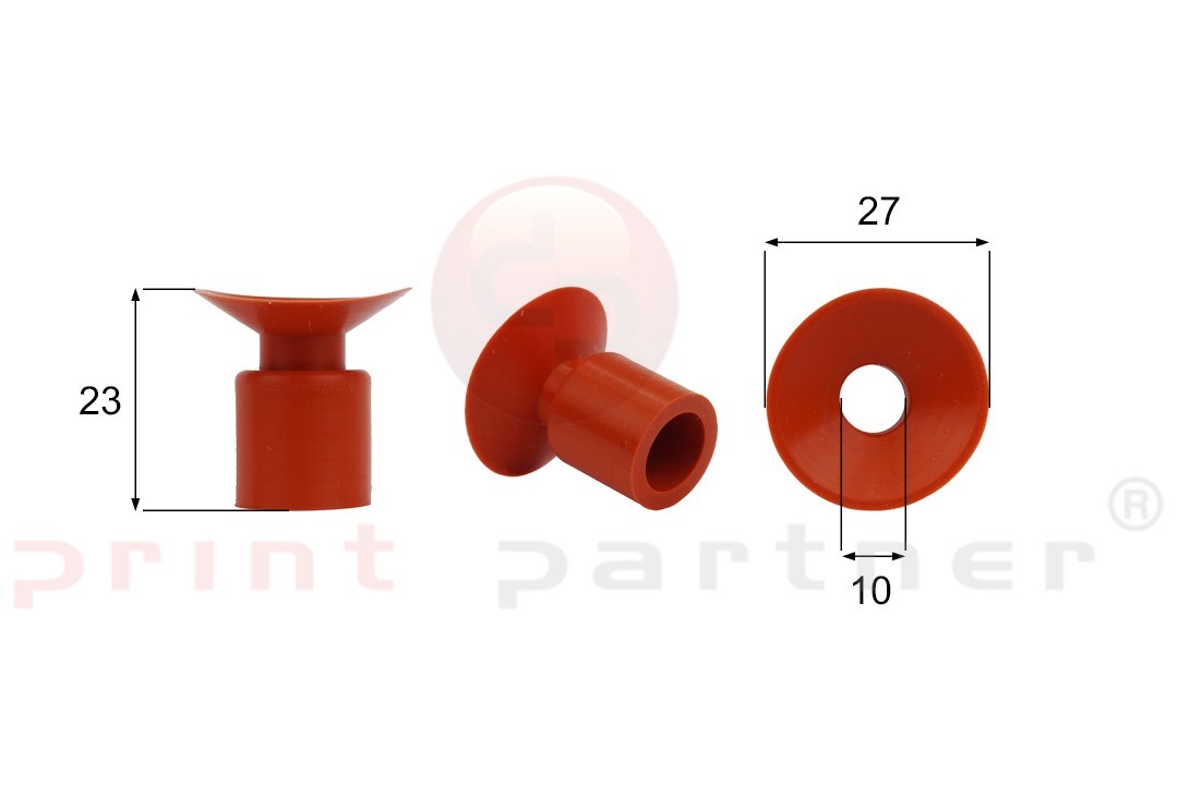 Shaped Rubber Sucker RS/00069 - 12 pcs.