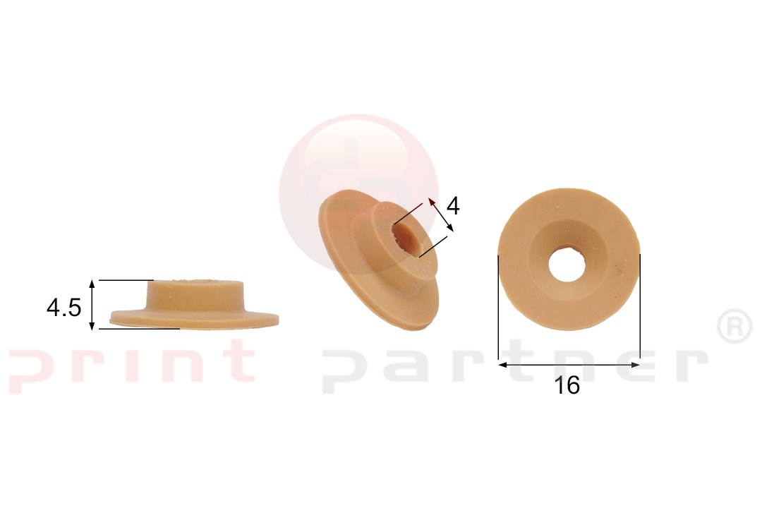 Shaped Rubber Sucker RS/00080 - 25 pcs.