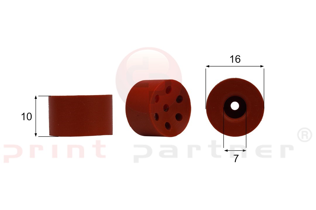 Shaped Rubber Sucker RS/00090 - 12 pcs.