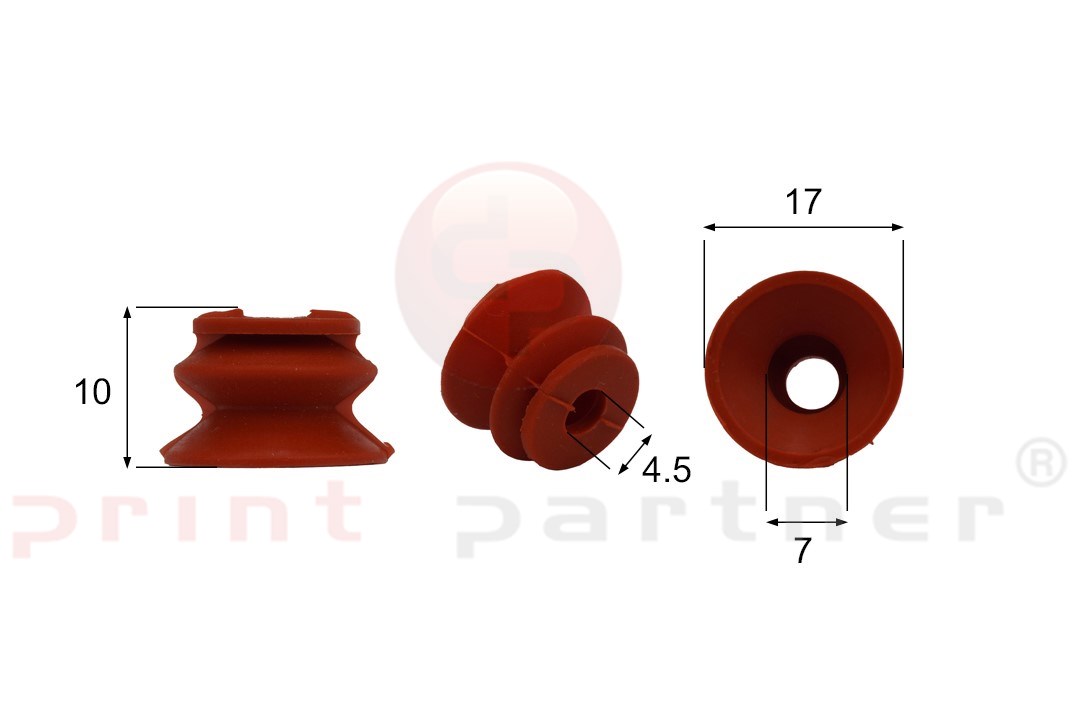 Förmigen Gummisauger RS/00092 - 12 Stück