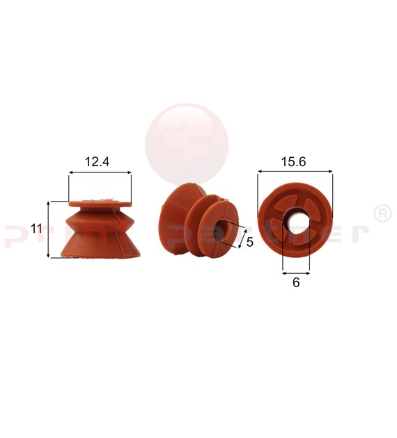 Förmigen Gummisauger RS/00119 - 12 Stück