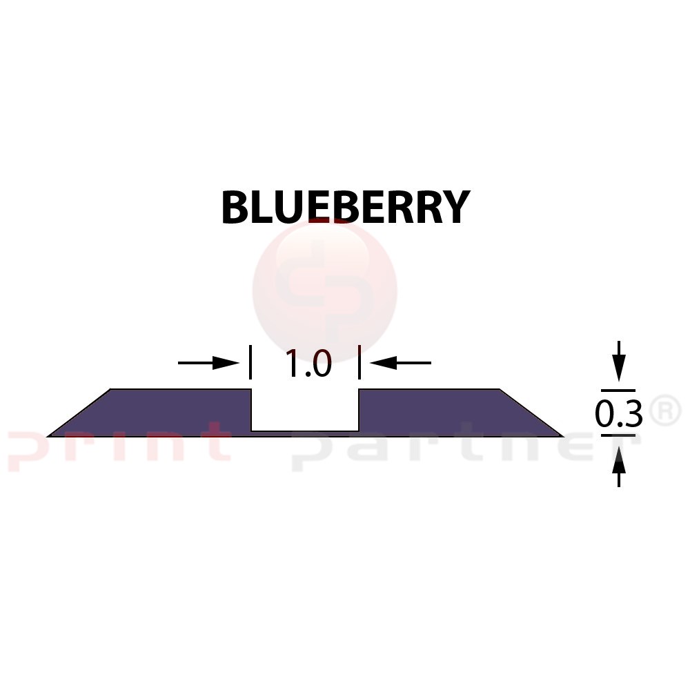 Rillzurichtung Ultracrease Linear Crease 1,0x0,30mm BLUEBERRY -25m