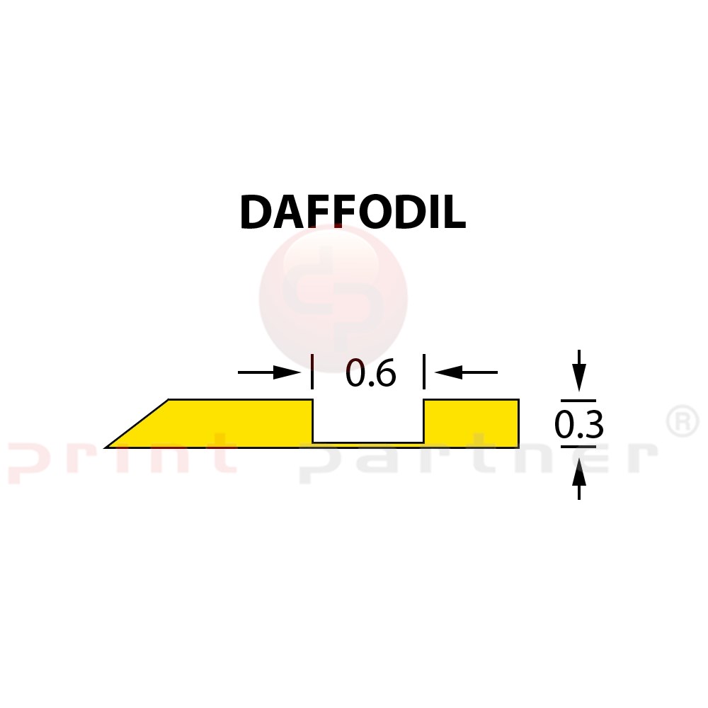 Kanalik Offcentre Crease 0,6x0,30mm DAFFODIL -25m