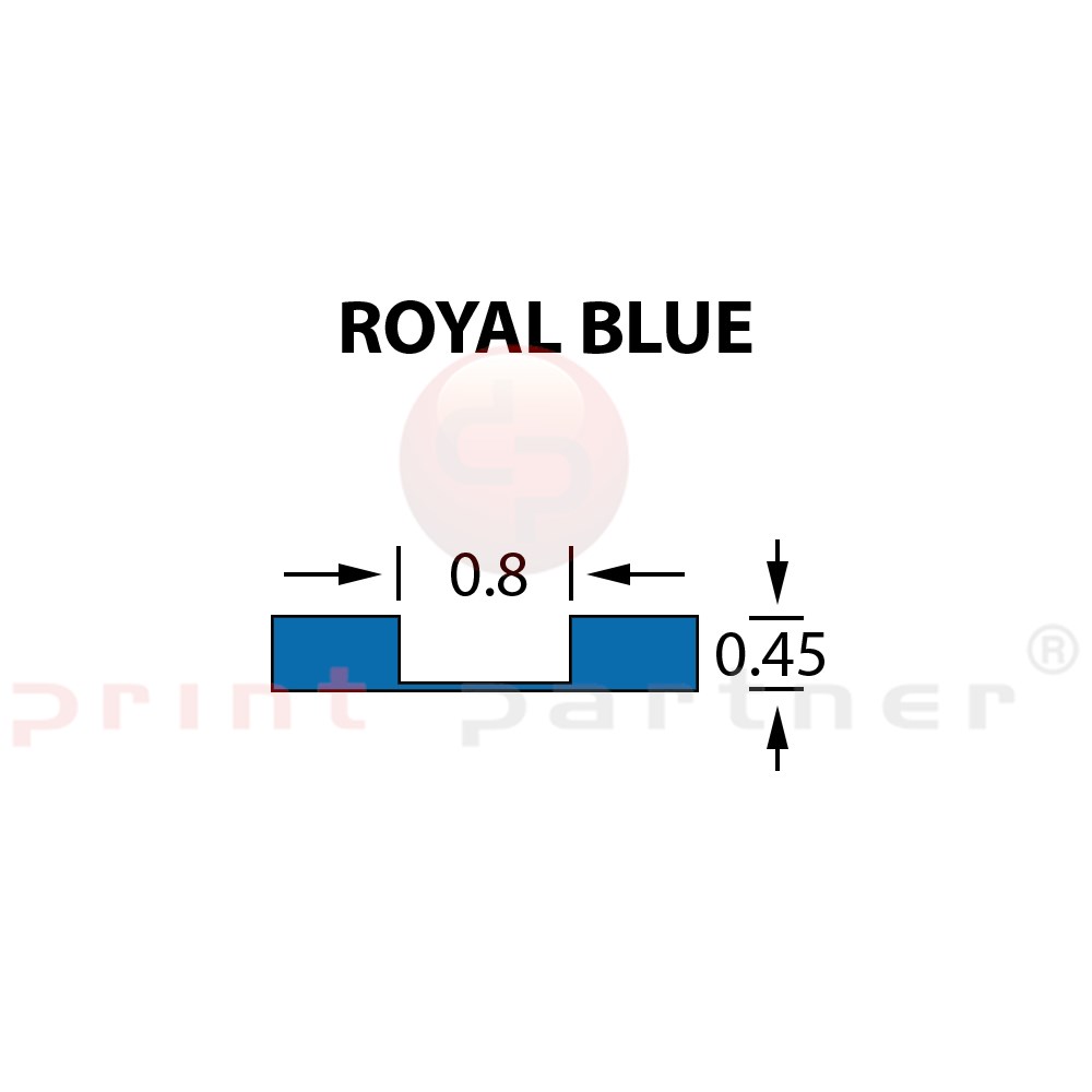 Micro Crease Matrix 0,8x0,45mm ROYAL BLUE -25m