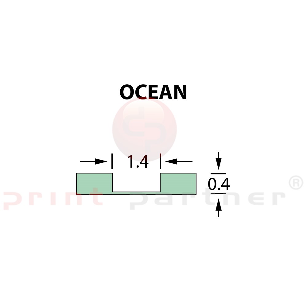 Kanalik Micro Crease 1,4x0,40mm OCEAN -25m