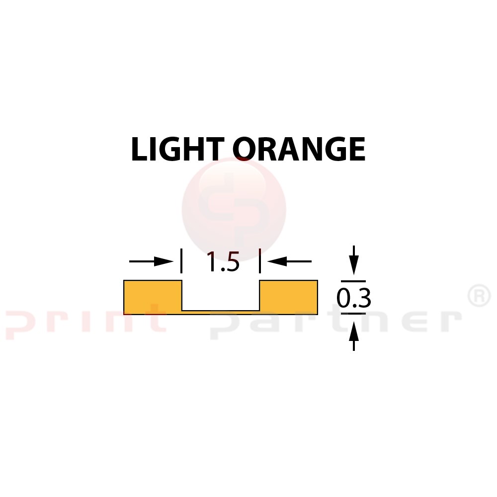 Micro Crease Matrix 1,5x0,30mm LIGHT ORANGE -25m