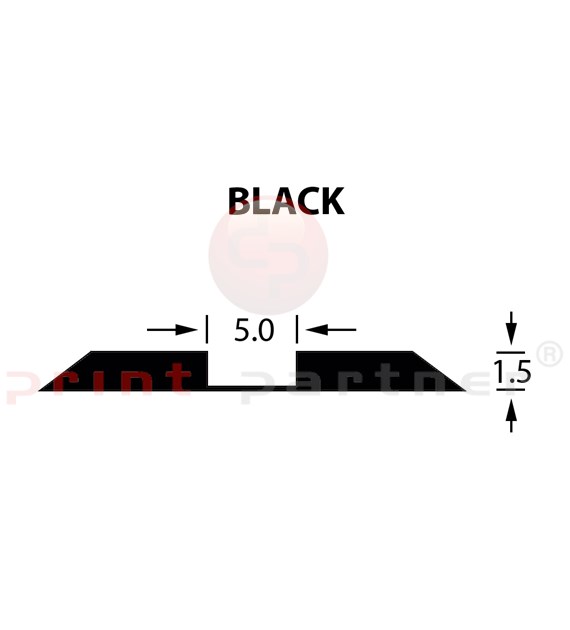 Ultracrease Linear Crease Matrix 5,0x1,50mm BLACK -14,7m