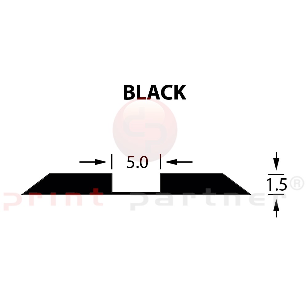 Rillzurichtung Ultracrease Linear Crease 5,0x1,50mm BLACK -14,7m