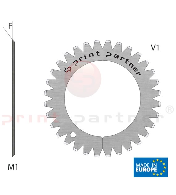 Nóż krążkowy perforujący 40x61,5x0,5mm - Z32