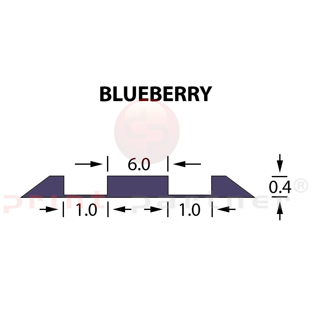 Kanalik Double Crease 0,40x1,00x6mm BLUEBERRY -25m