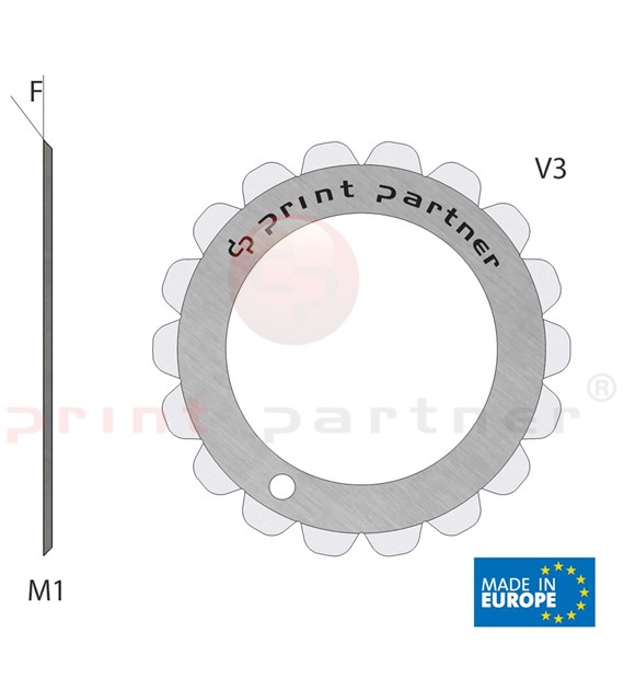 Perforating blade 40x61,5x2,0mm - Z18