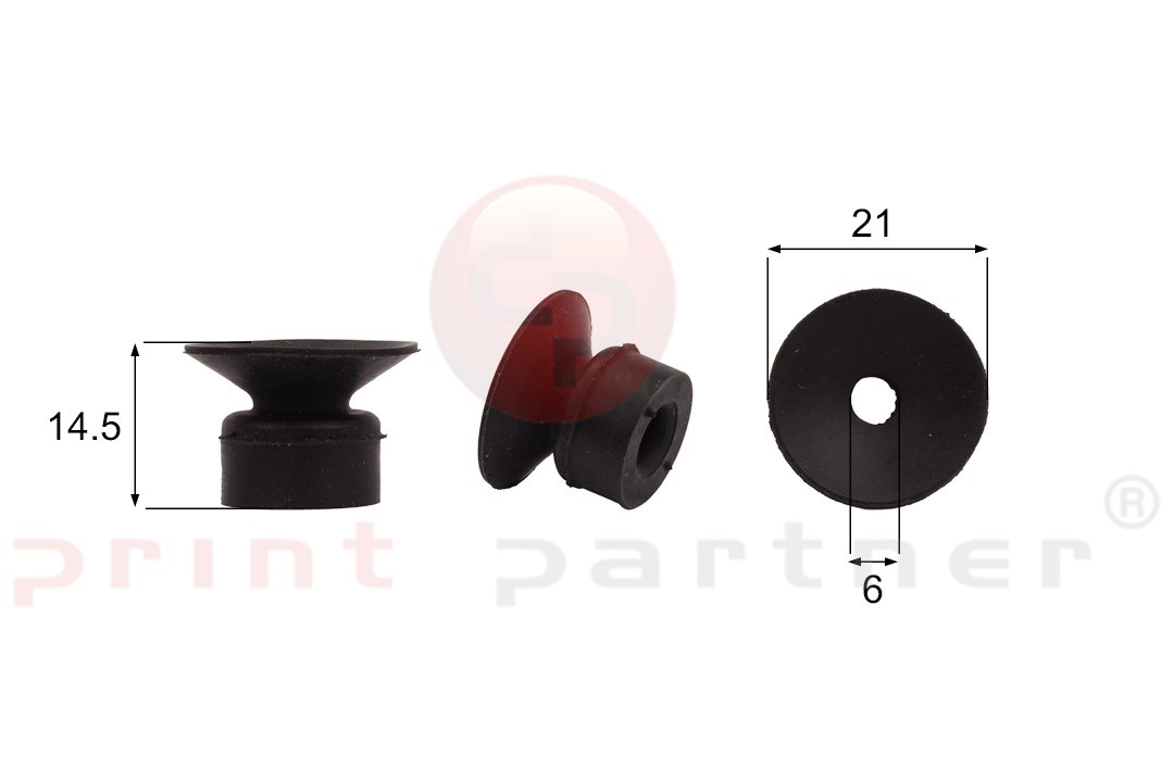 Förmigen Gummisauger RS/00021/2 - 12 Stück