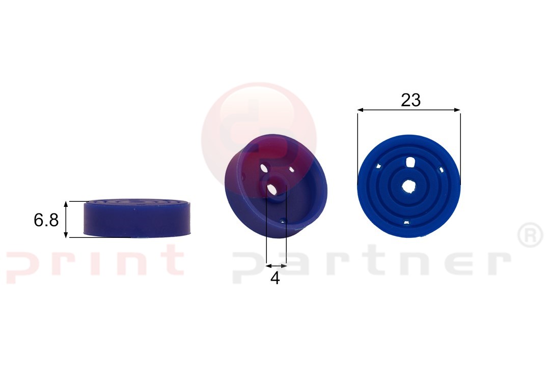 Shaped Rubber Sucker RS/00076 - 16 pcs.