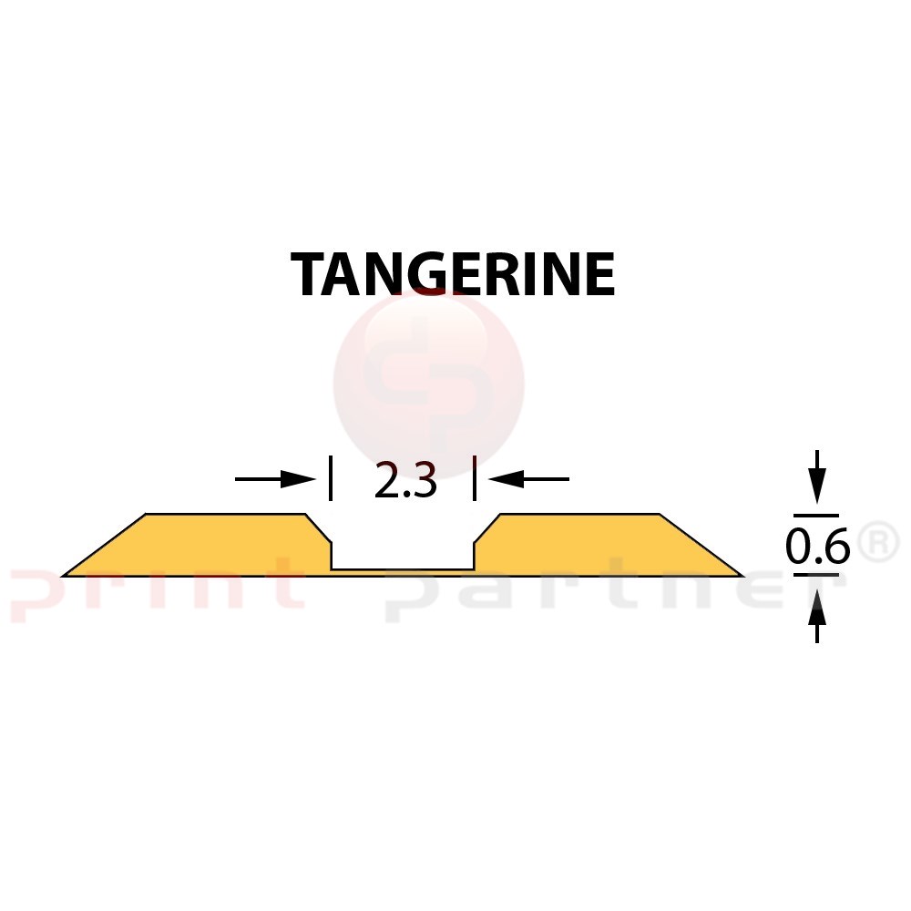 Kanalik Linear Crease 2,3x0,60mm TANGERINE -25m