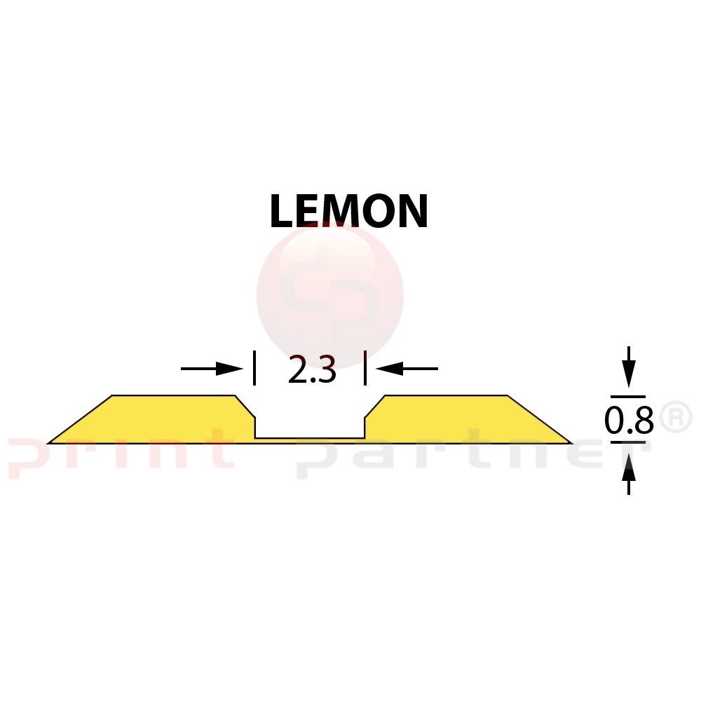 Linear Crease Matrix 2,3x0,80mm LEMON -25m