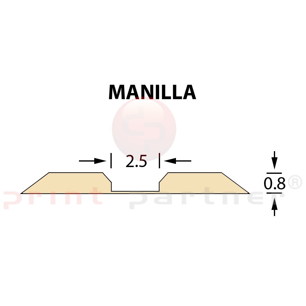 Kanalik Linear Crease 2,5x0,80mm MANILLA -25m