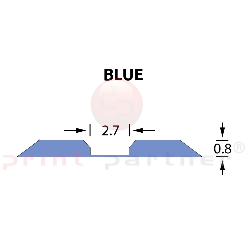 Linear Crease Matrix 2,7x0,80mm BLUE -25m