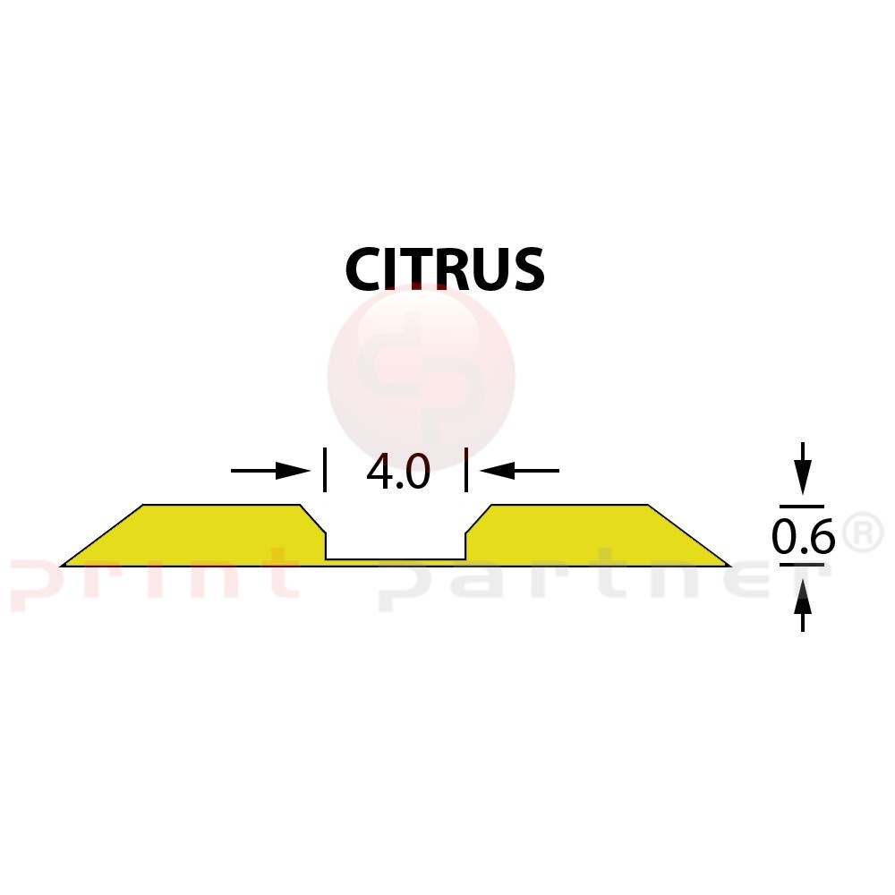 Rillzurichtung Linear 4,0x0,60mm CITRUS -14,7m