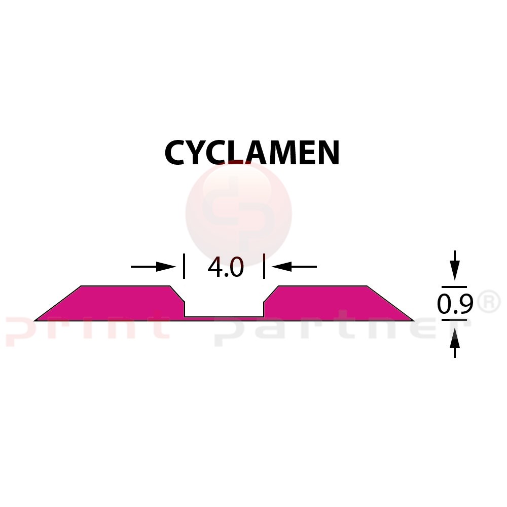 Kanalik Linear Crease 4,0x0,90mm CYCLAMEN -14,7m