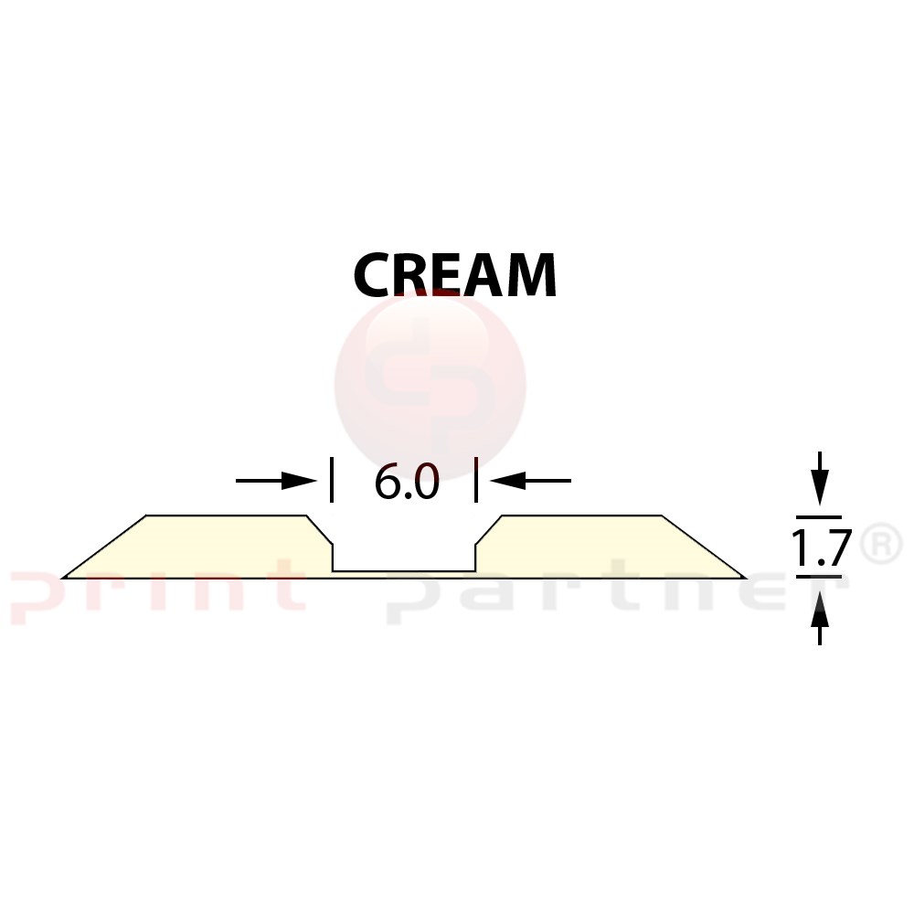 Kanalik Linear Crease 6,0x1,70mm CREAM -14,7m