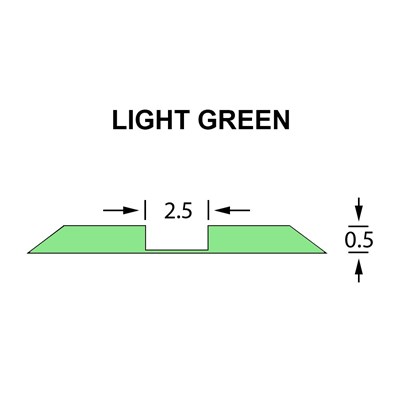 Kanalik Linear Crease 2,5x0,50mm LIGHT GREEN -25m