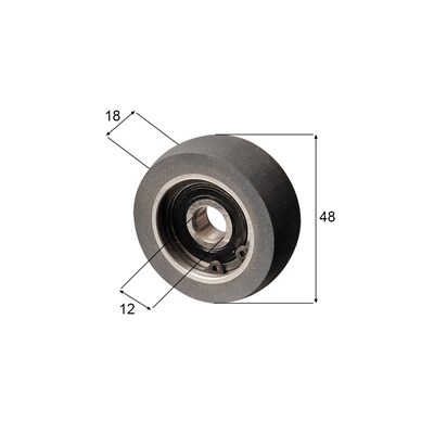 Rolle für Roland (aus Gummi) mit Lager