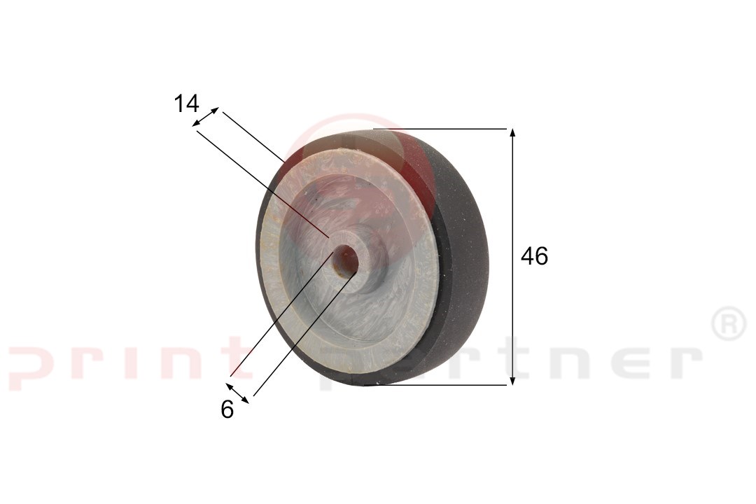 Feeder wheel for Roland / Mabeg (plastic & rubber)