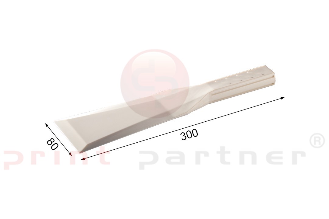 Ink knife (flexible, plastic, white) 298x80mm