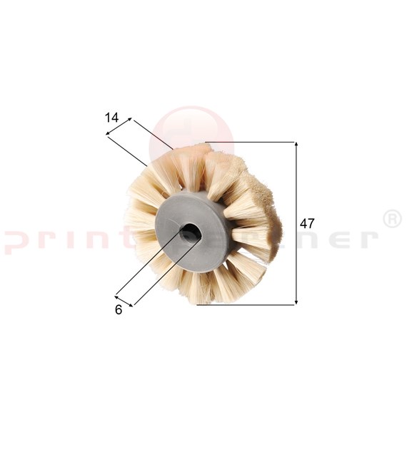 Brush wheel for Komori / Roland / Manroland